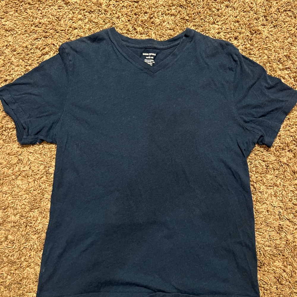 Banana Republic Navy V-Neck Tee